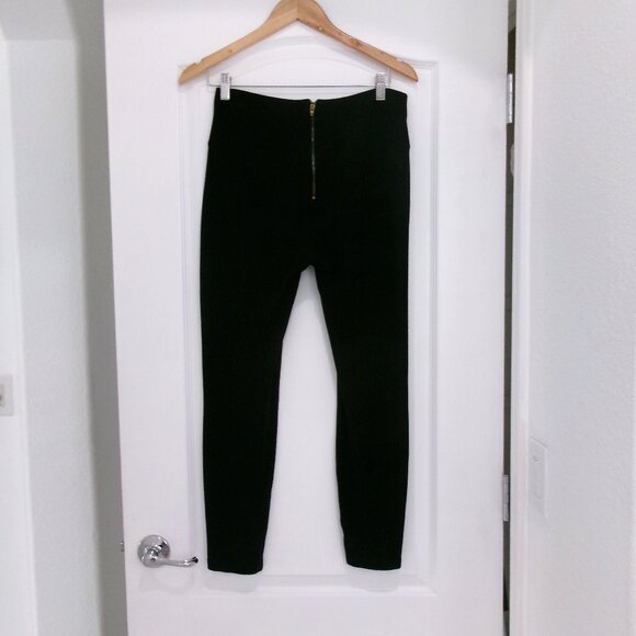bebe Black Ponte High Rise Back Zipper Leggings M / Medium - Picture 3 of 9